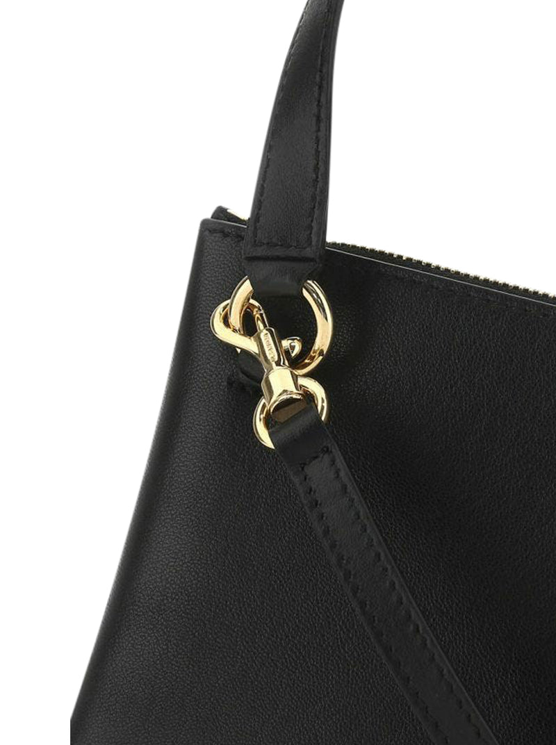Handbag in black nappa