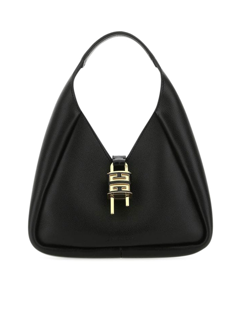 Gucci Vintage Black Leather Stirrup Hobo Handbag For Sale at 1stDibs