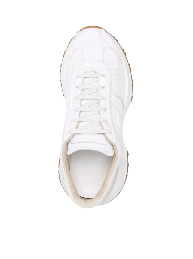 Sneakers with paneled design