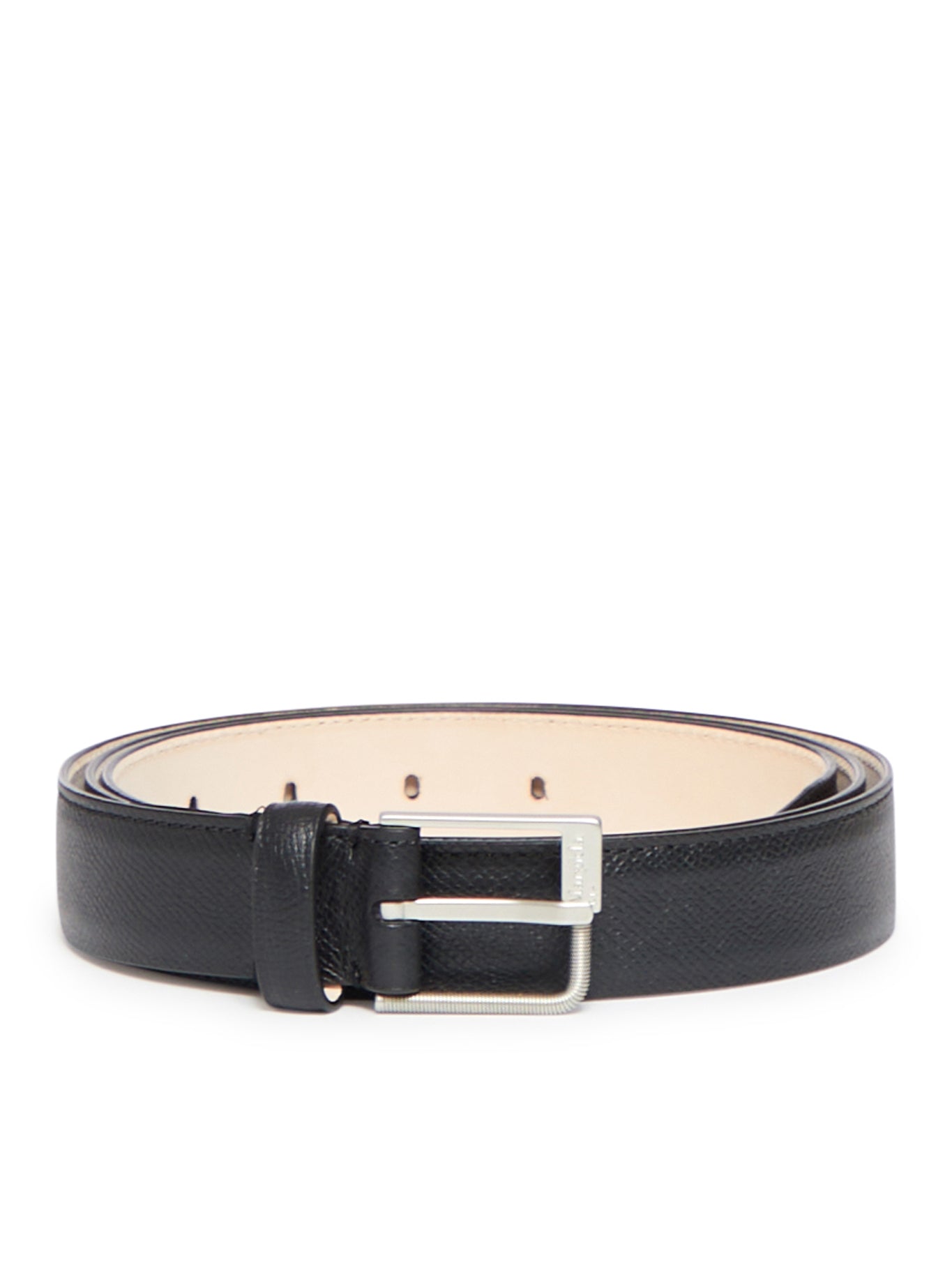 Maison Margiela Square-Buckle Leather Belt - White