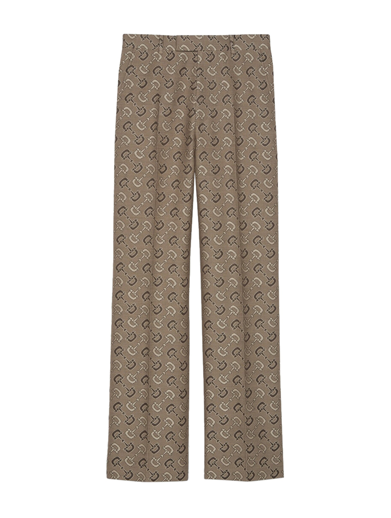 Horsebit pattern cotton trousers max