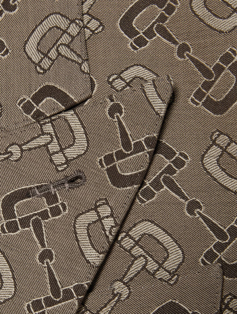 Maxi horsebit pattern cotton jacket