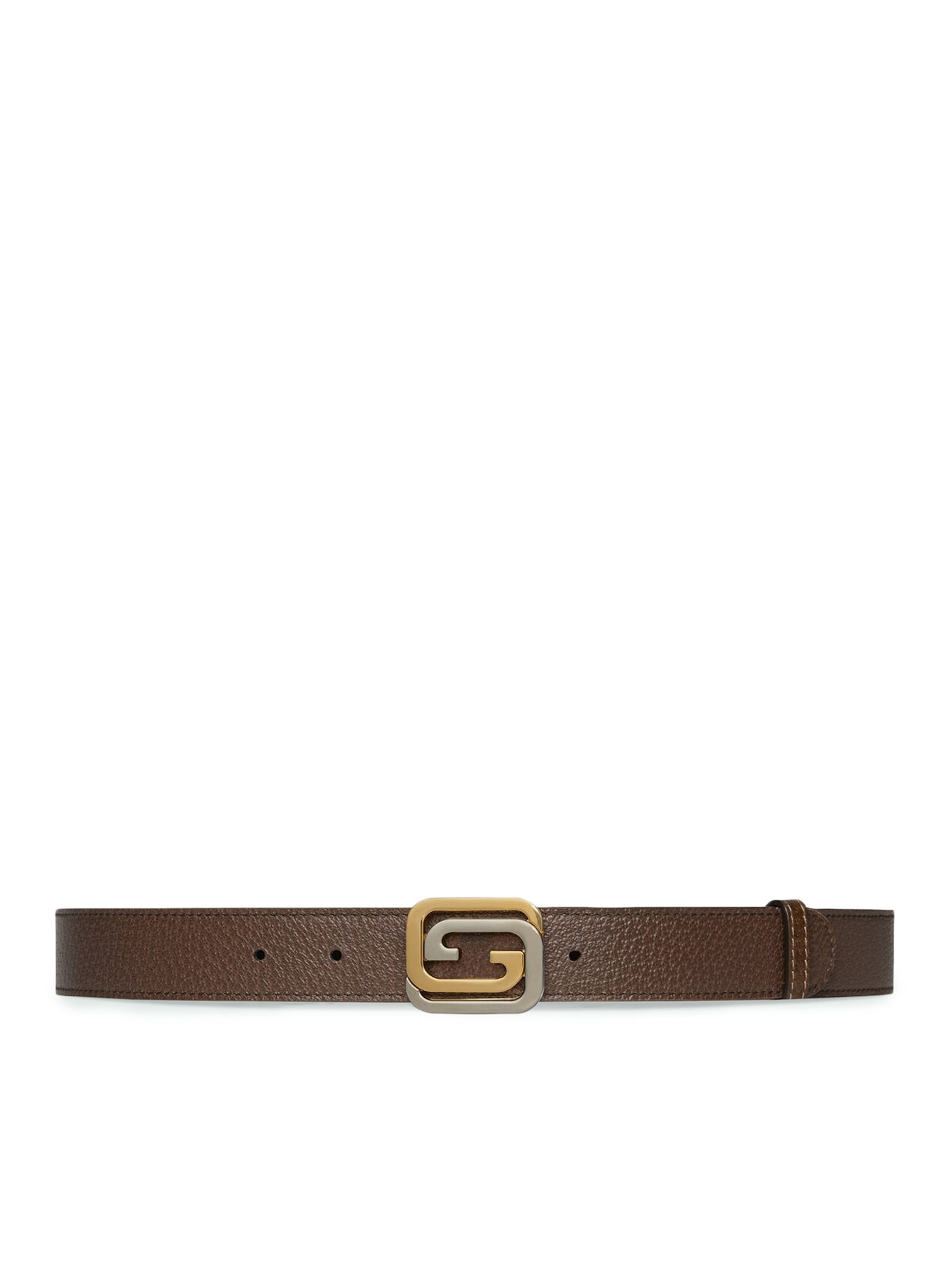 Belt with square GG cross buckle