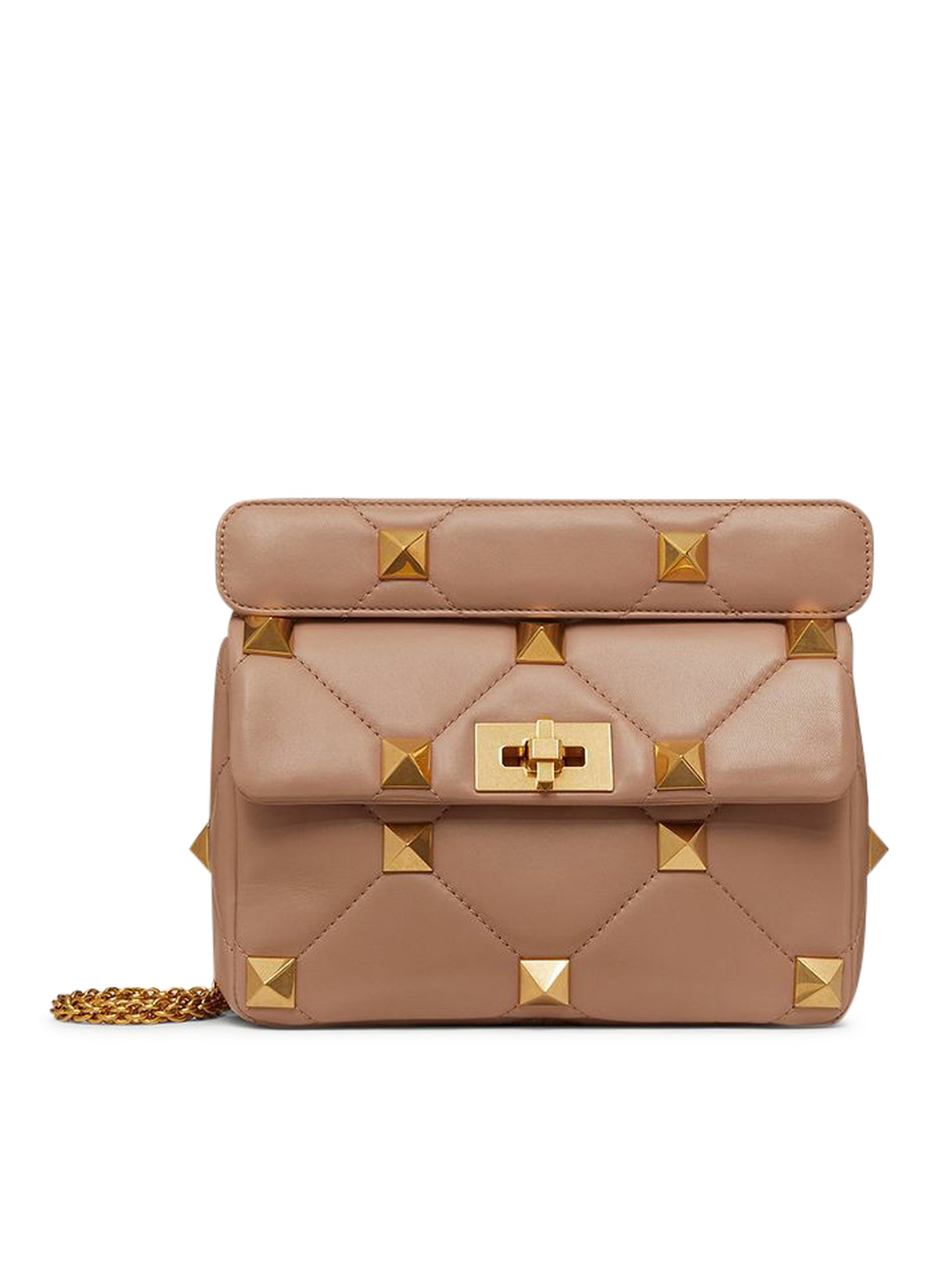 MEDIUM BAG WITH ROMAN STUD THE SHOULDER BAG IN NAPPA CHAIN