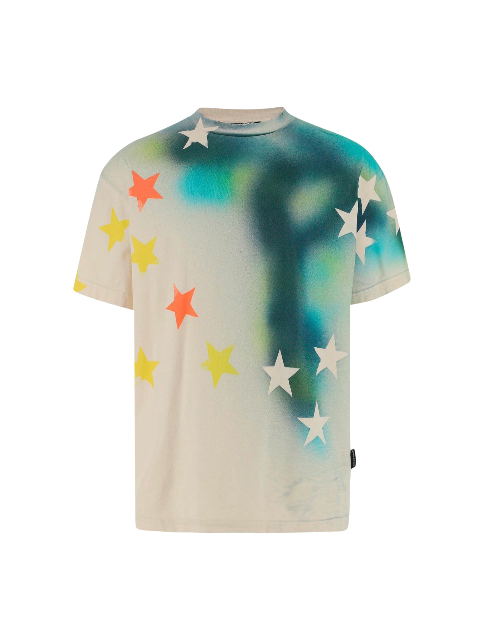 sprayed stars cotton t-shirt