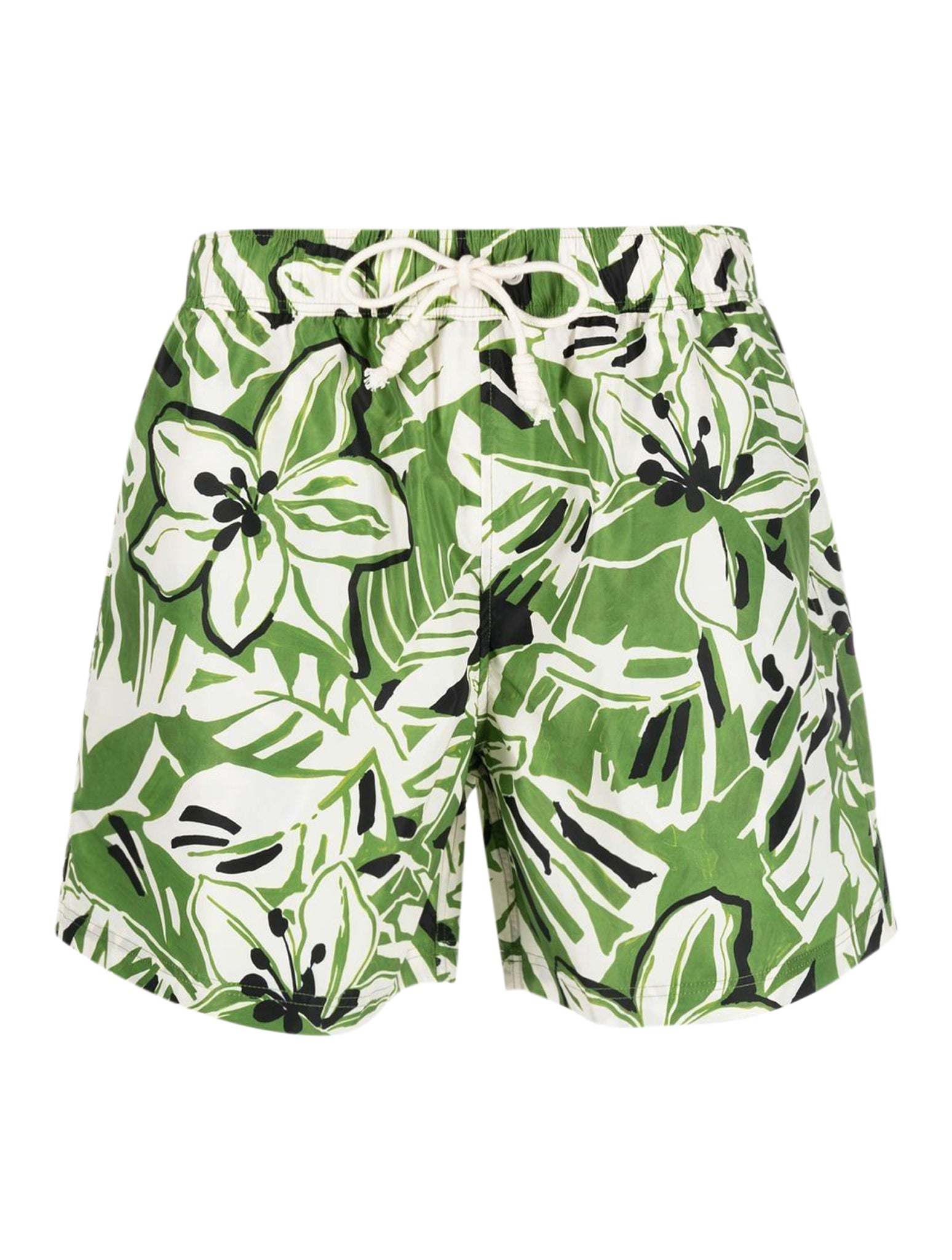 floral-print drawstring swim shorts