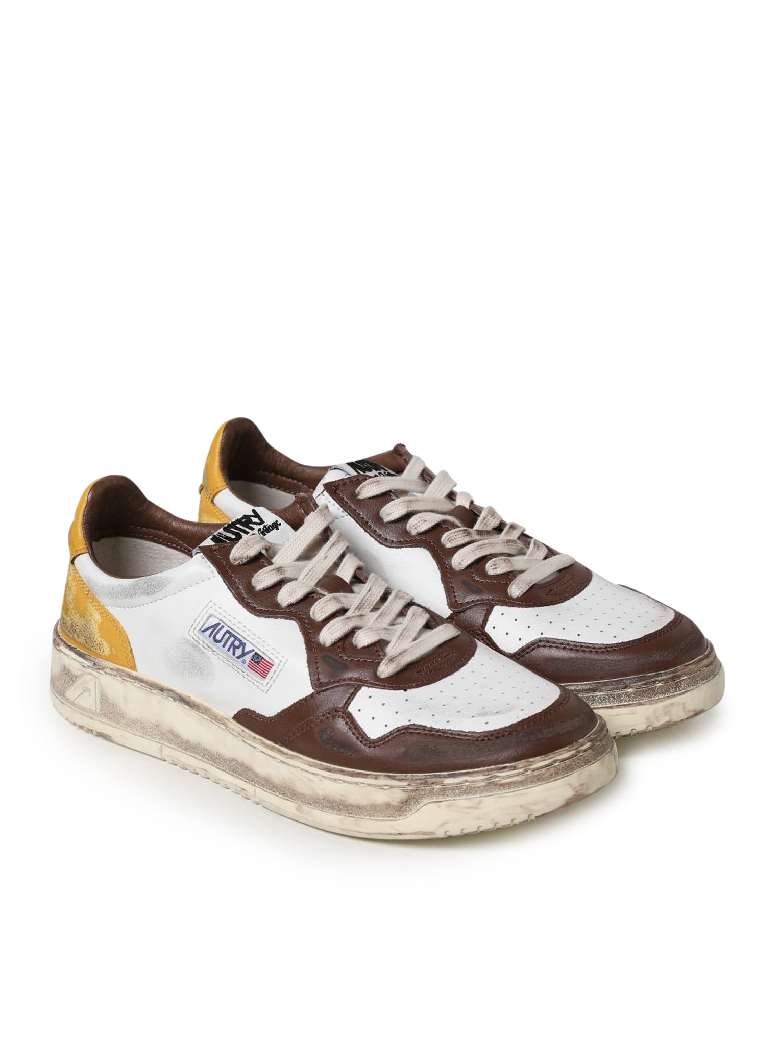 Autry sneakers in leather with used effect