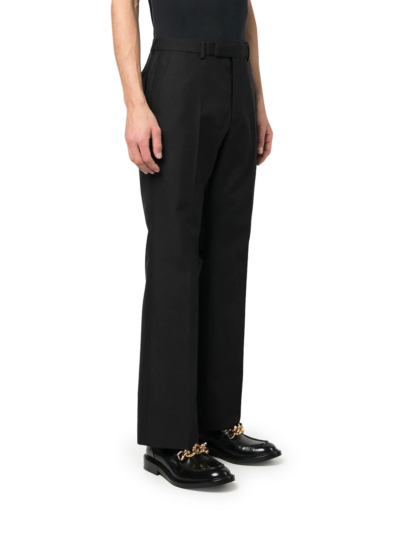 High-Waisted Wide-Leg Tailored Trousers