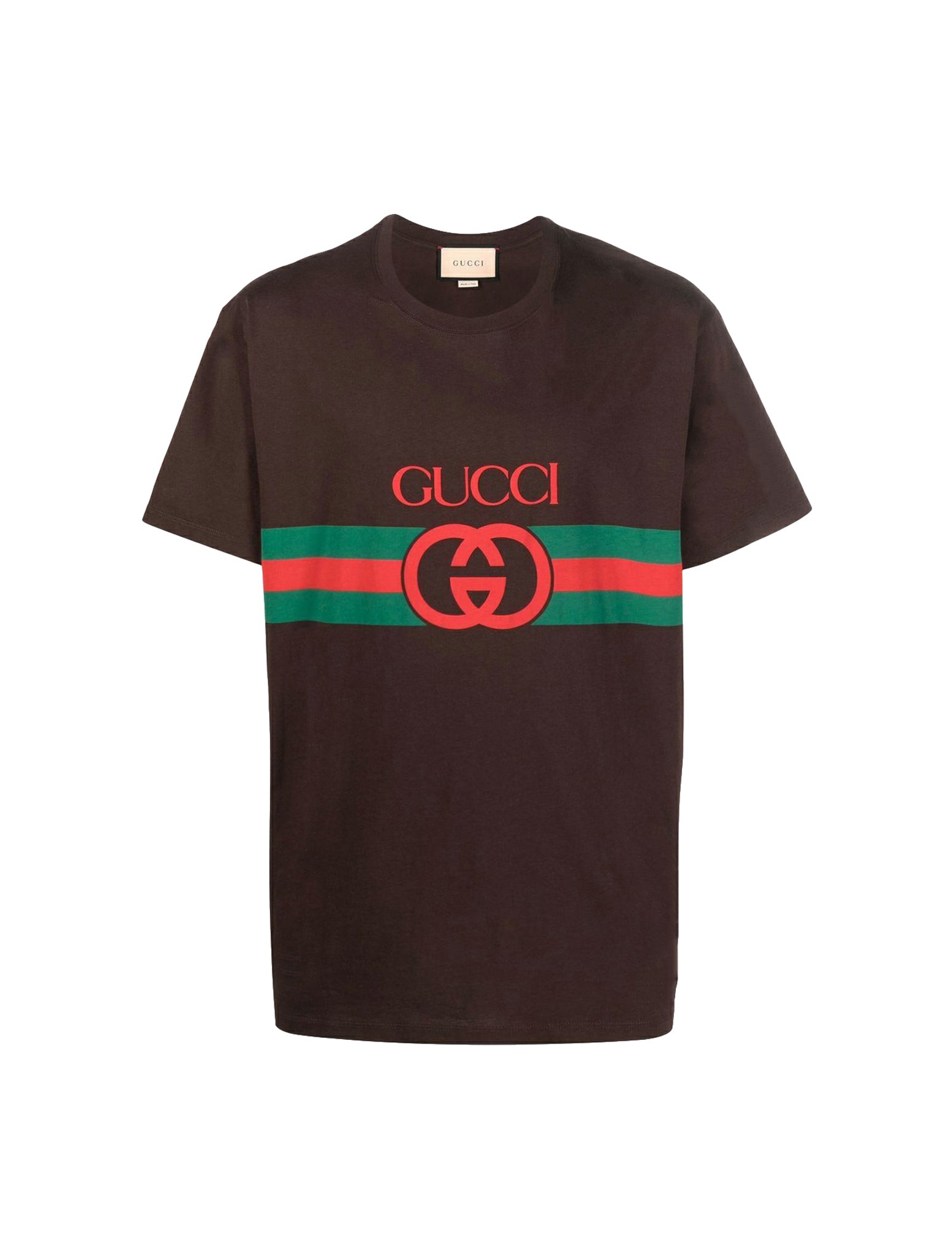 Cotton T-shirt with GG crossover