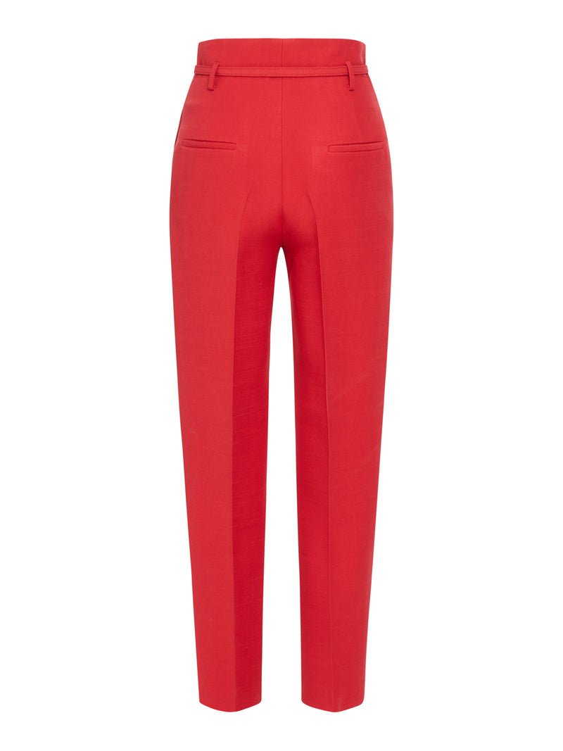 WOOL AND SILK BLEND TROUSERS