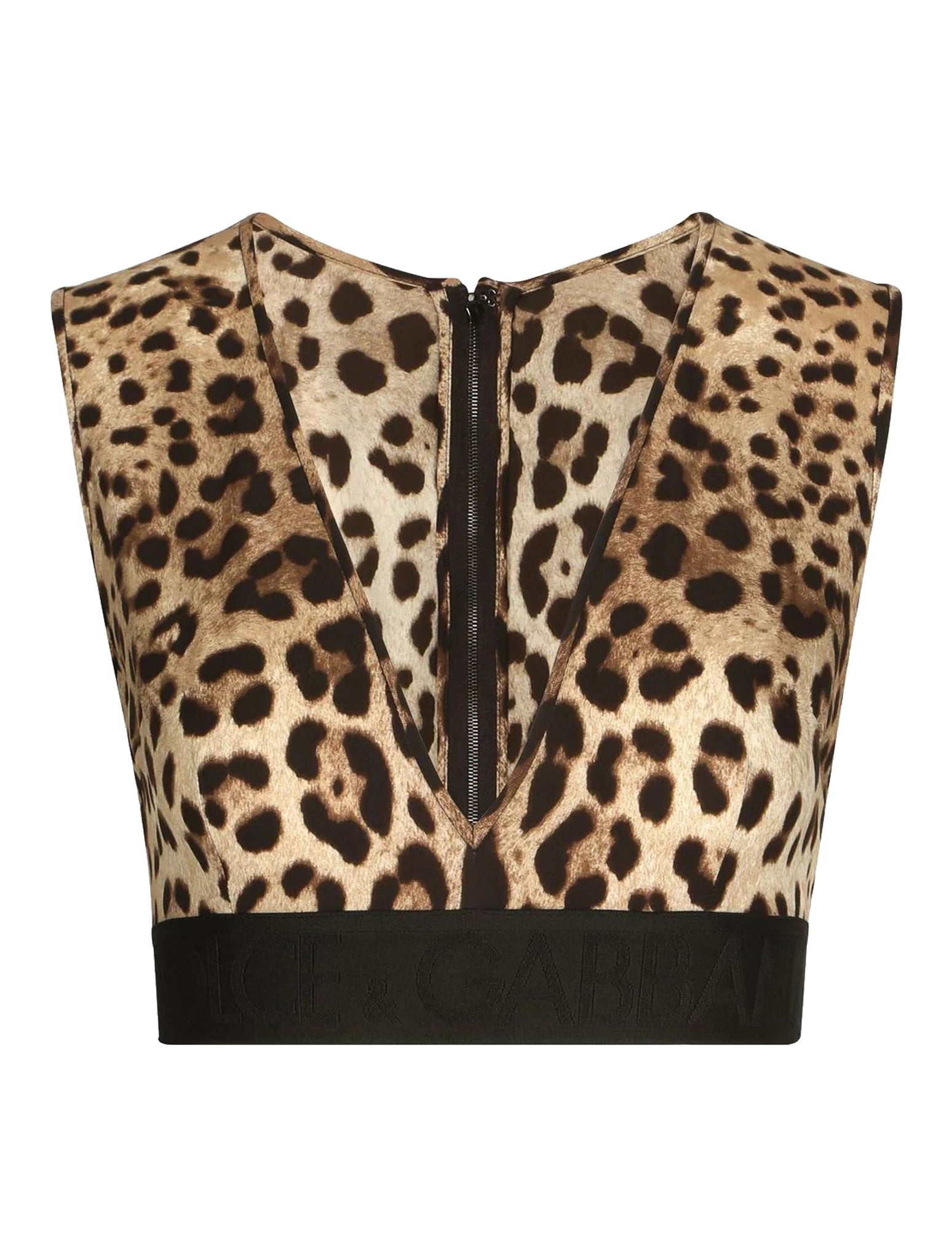 leopard-print vest top
