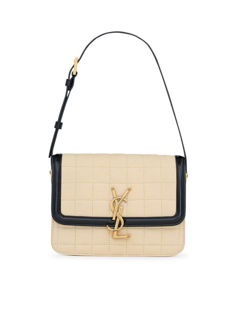 Small YSL Monogram Leather Satchel Bag