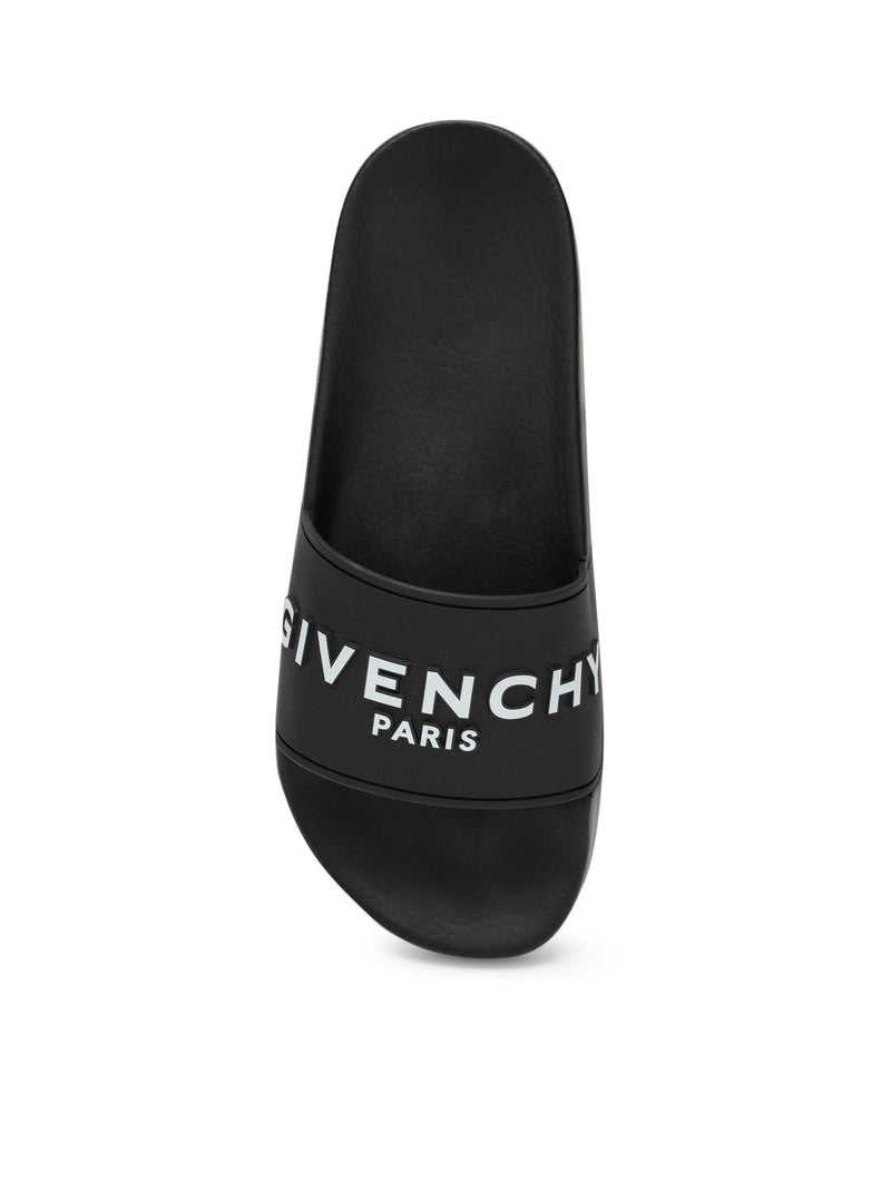 Black Slide slipper with logo