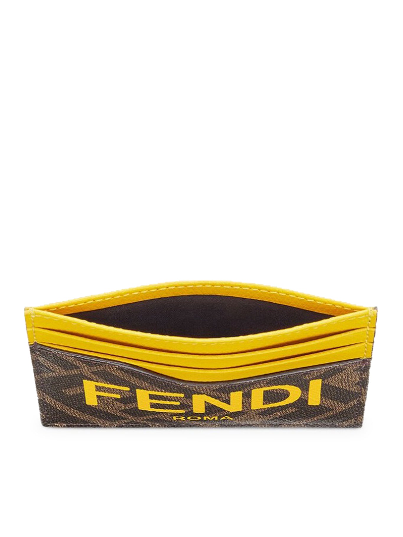 Fendi Logo Badge Holder in Brown