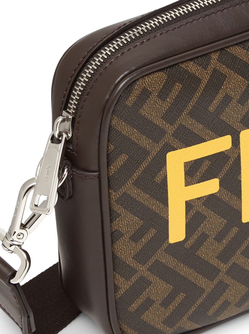 Fendi Diagonal Duo Camera Case Fabric Brown