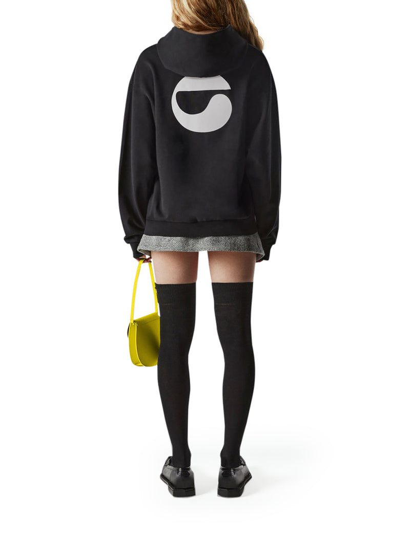 Coperni logo-print jersey hoodie - Black