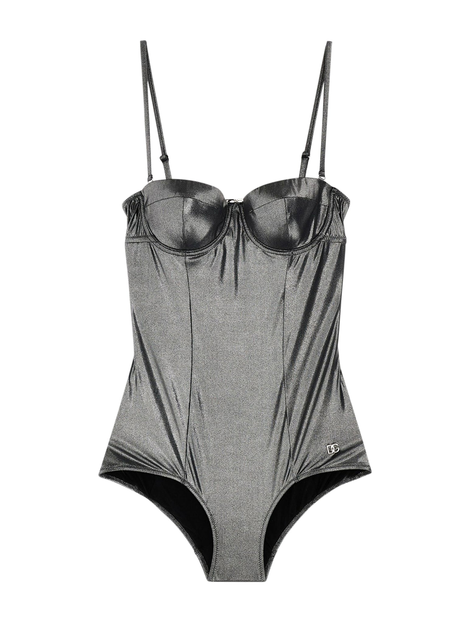 Laminated one-piece swimsuit