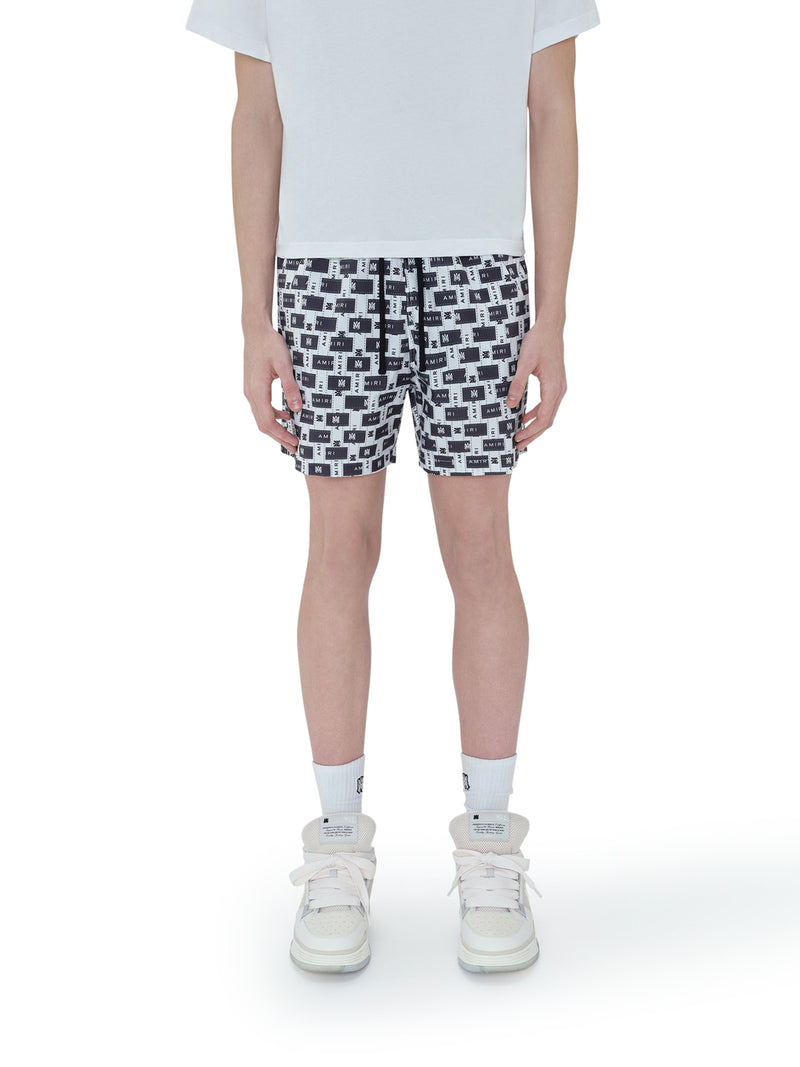 Kiton All-Monogram Swim Shorts in Green