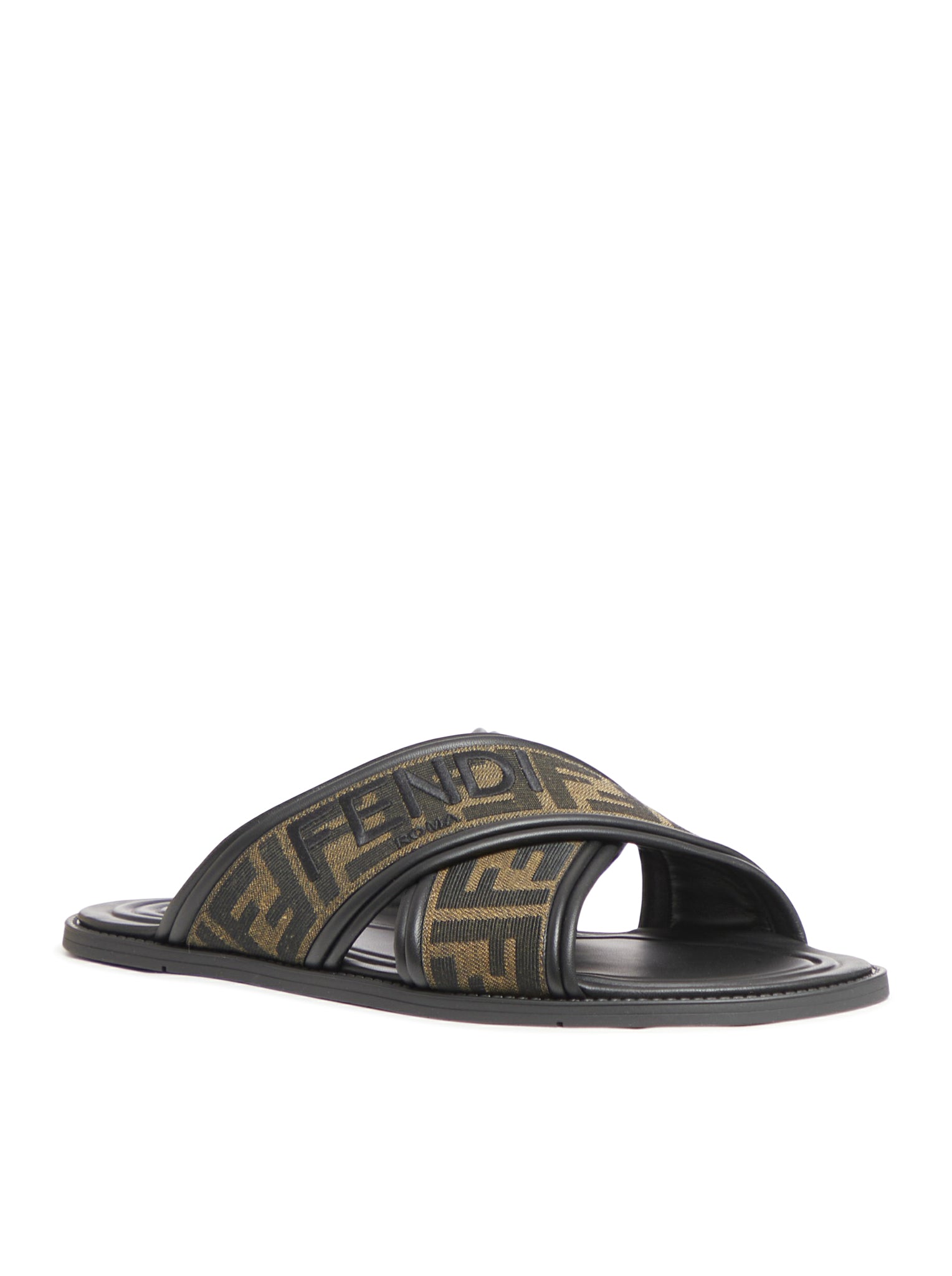 Leather sandal with logo Suit Negozi Row