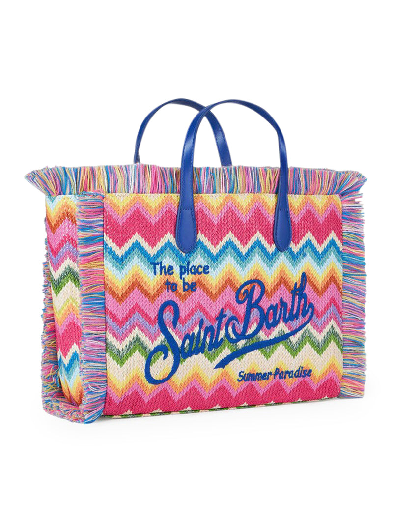 MC2 SAINT BARTH: Vanity shopping bag in canvas - Multicolor