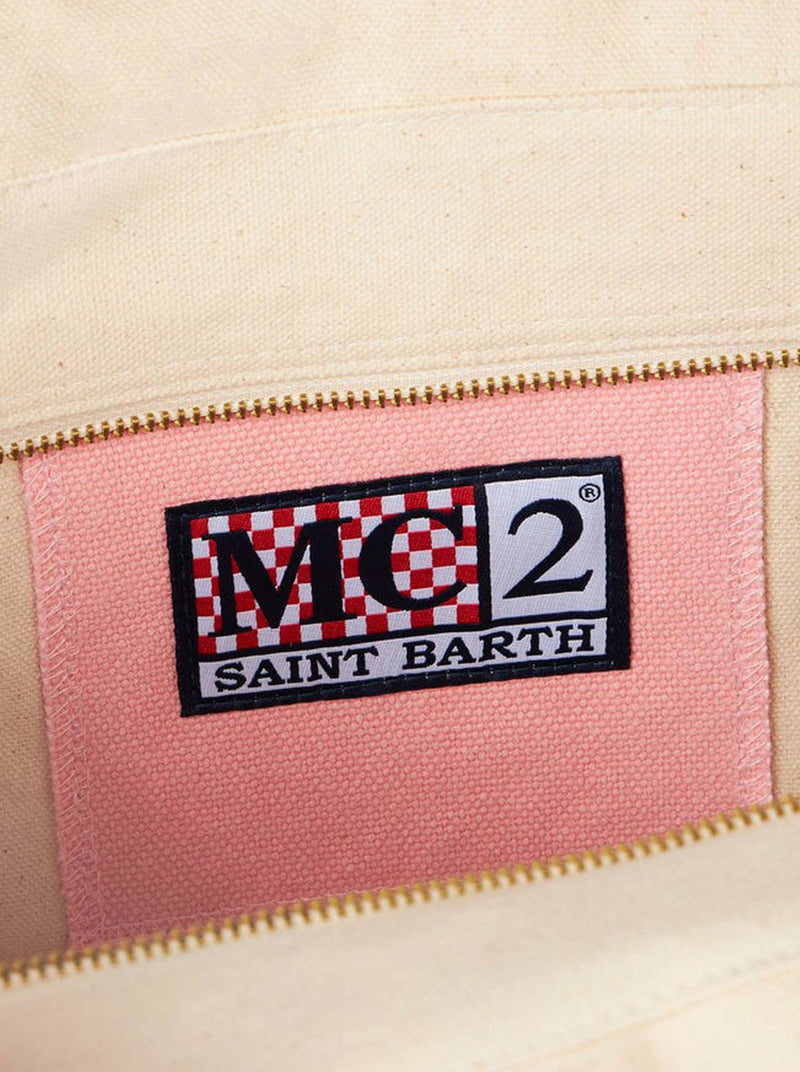 Mc2 Saint Barth Pink Vanity Canvas Shoulder Bag