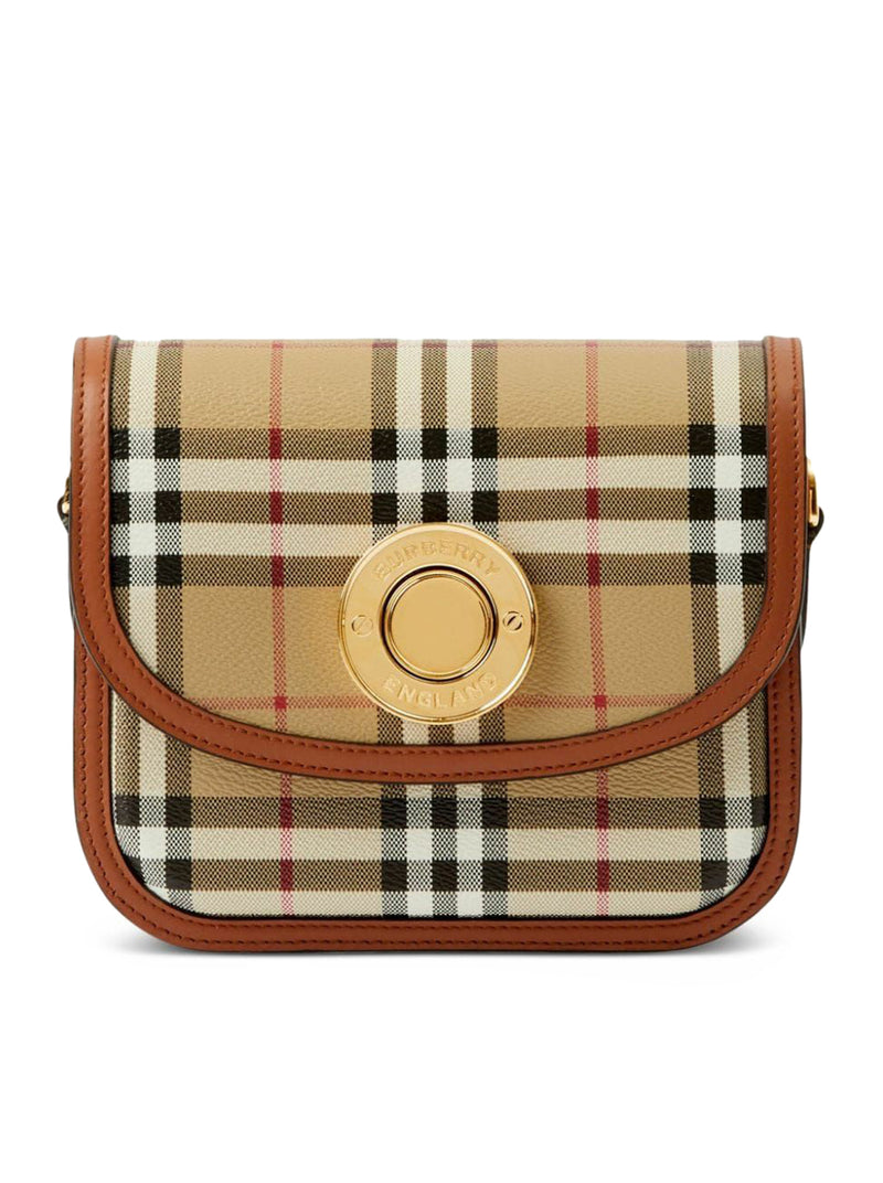 Burberry Sling Vintage Brown Checkered Shoulder Bag New FW23