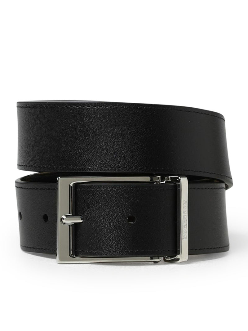 Tod's - Reversible Belt in Leather, Black,Beige, 110 - Belts