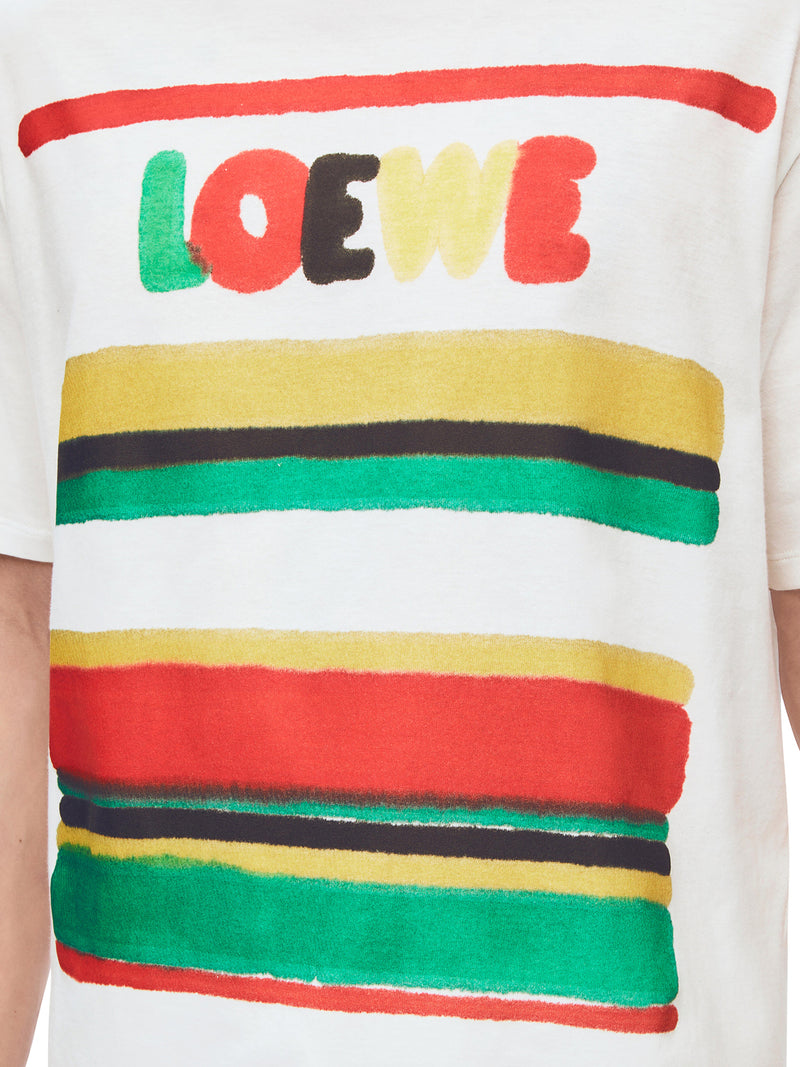 Regular fit T-shirt in cotton White/Yellow - LOEWE