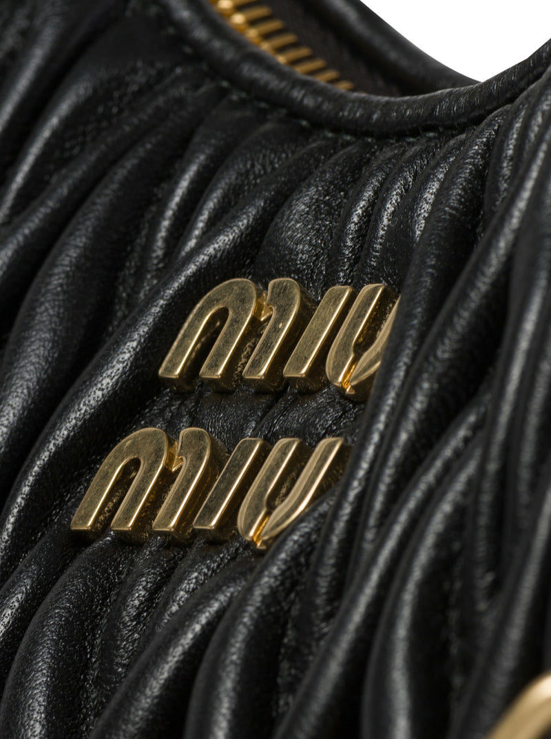 MIU MIU: bag in quilted nappa leather - Black  Miu Miu shoulder bag  5BD2132DQQ online at