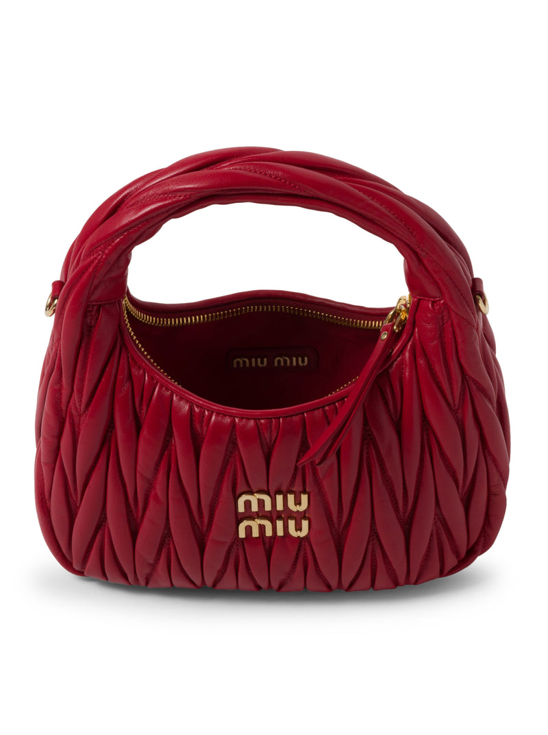 Miu Miu Wander Matelasse Handbag in Rosso