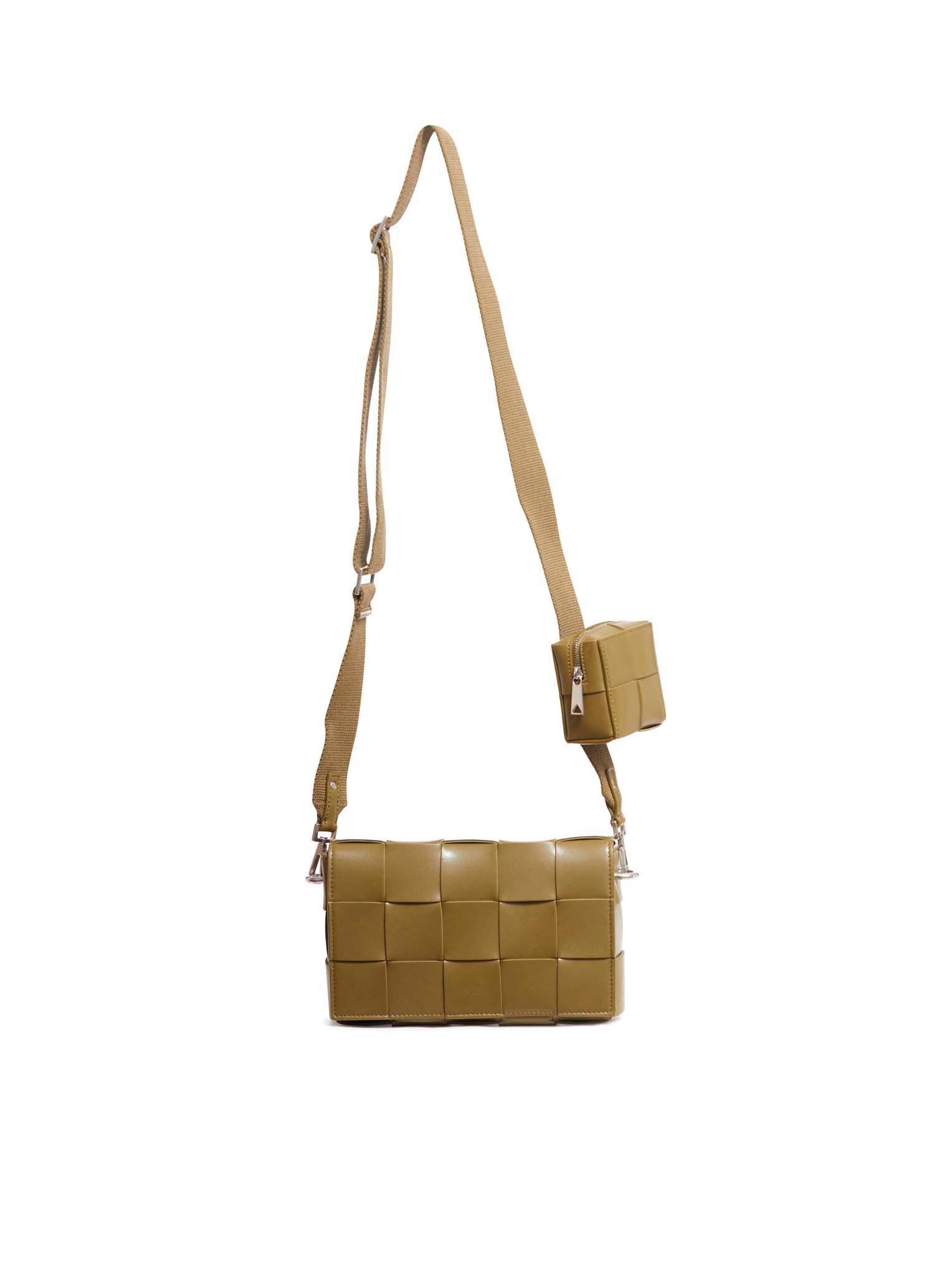 BOTTEGA VENETA Cassette Maxi Lambskin Crossbody Bag Olive