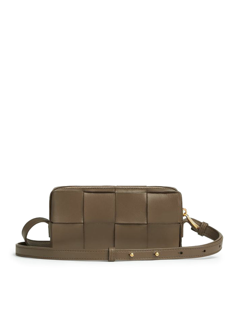 Bottega Veneta Shoulder Bag in Brown Braided Leather