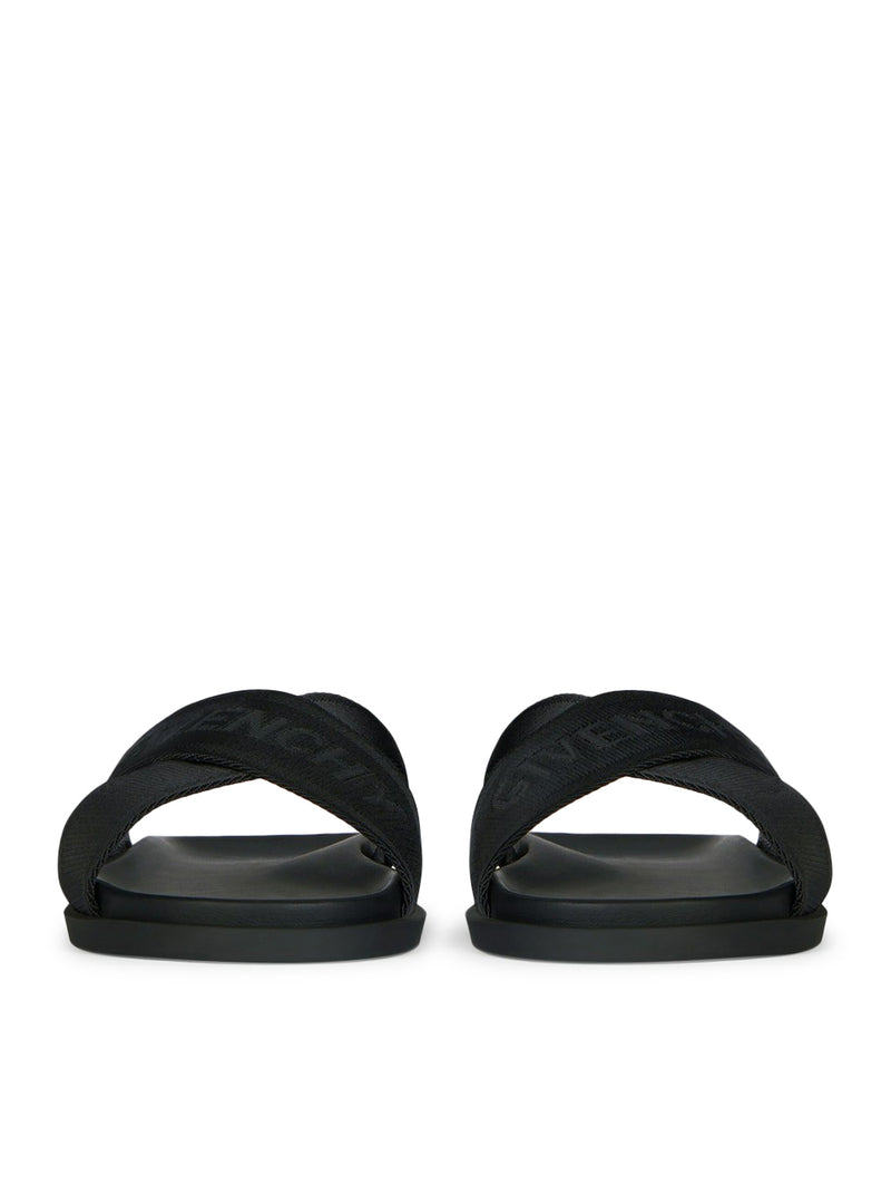 G Plage flat sandals with crossed webbing bands