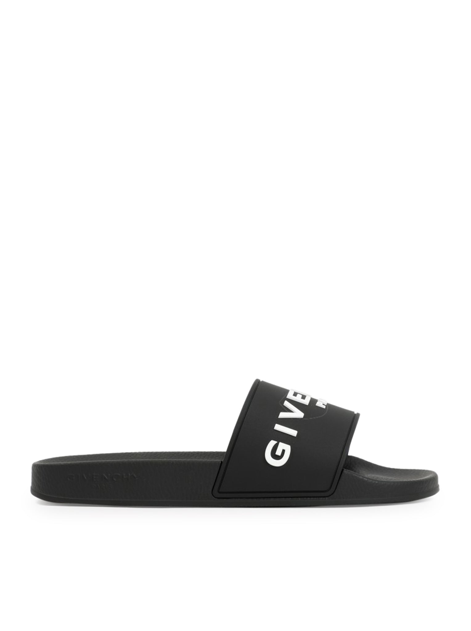 Givenchy Black Rubber Logo Slides