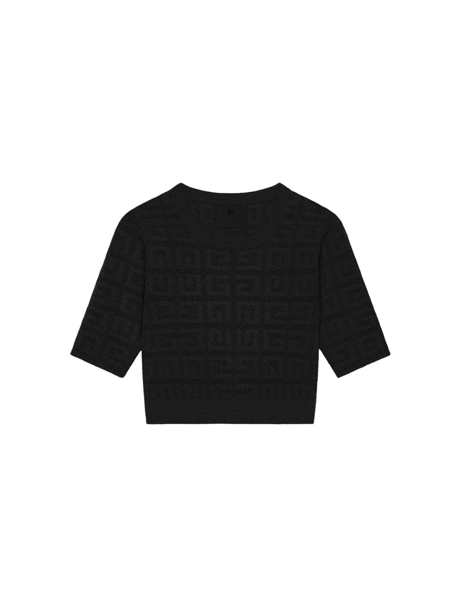 Cropped sweater in 4G jacquard