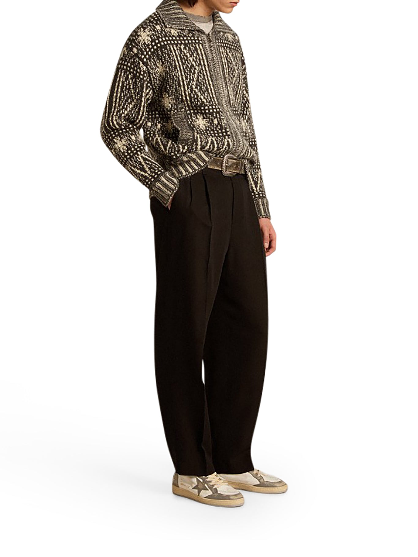 VISCOSE AND WOOL BLEND TROUSERS
