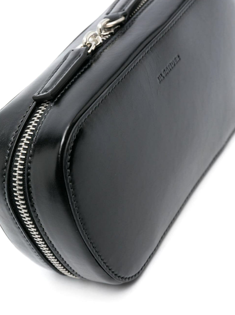 logo-debossed leather belt bag
