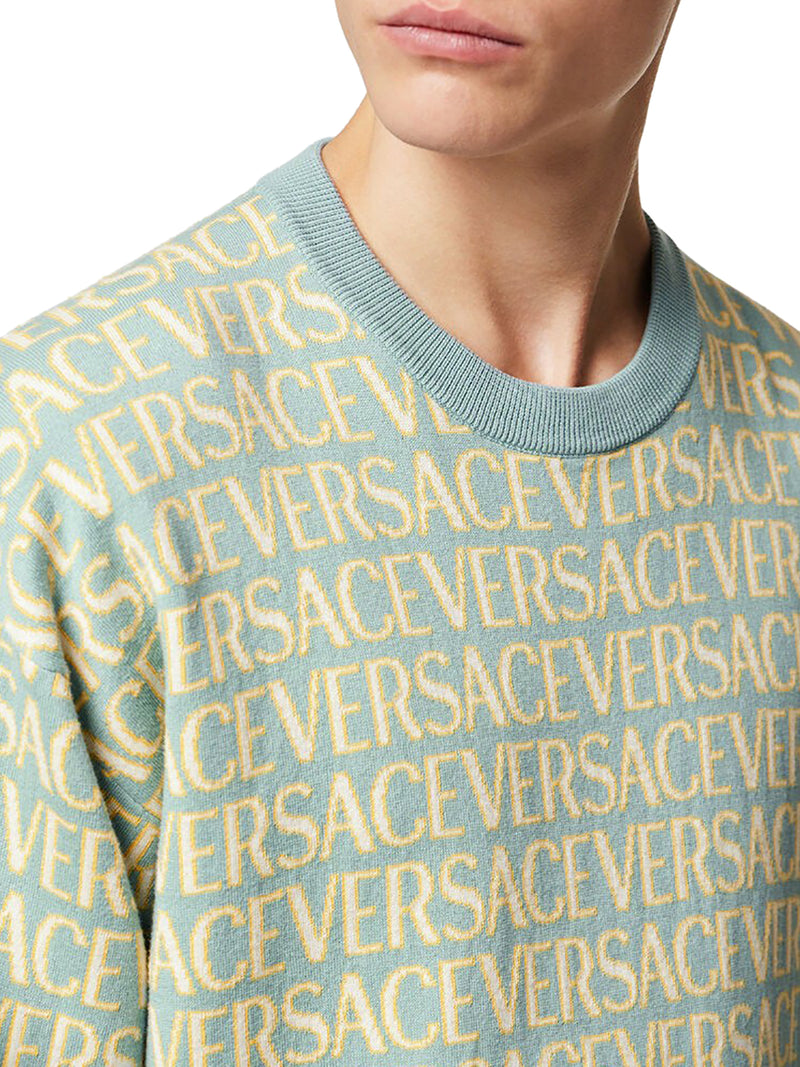 KNIT SWEATER VERSACE ALL OVER