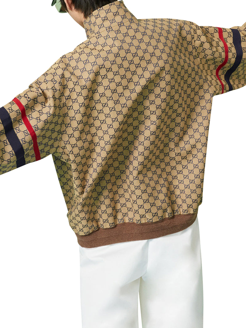 Gucci GG-pattern Canvas Bomber Jacket - White