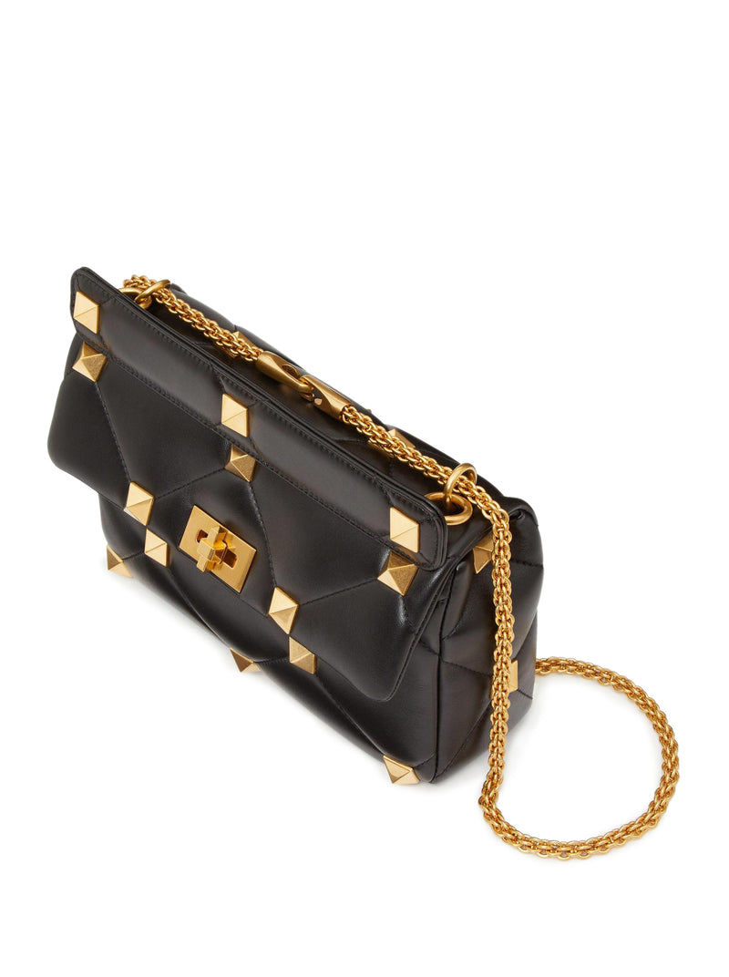 valentino SMALL ROMAN STUD THE SHOULDER BAG IN NAPPA WITH CHAIN PP