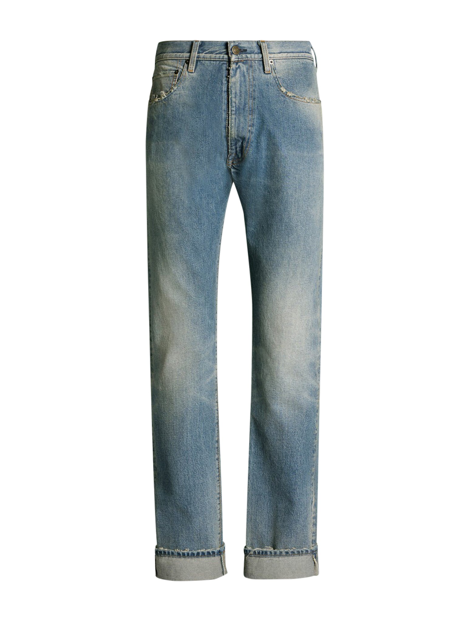 Ankle-length straight jeans