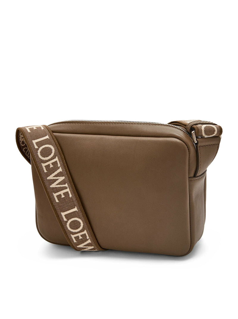 Crossbody Shoulder Bag Mini Messenger Bag Military Smooth Leather