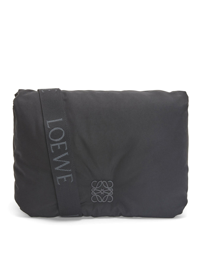 LOEWE, Mini Goya Nylon Puffer Messenger Bag, GREEN, Women