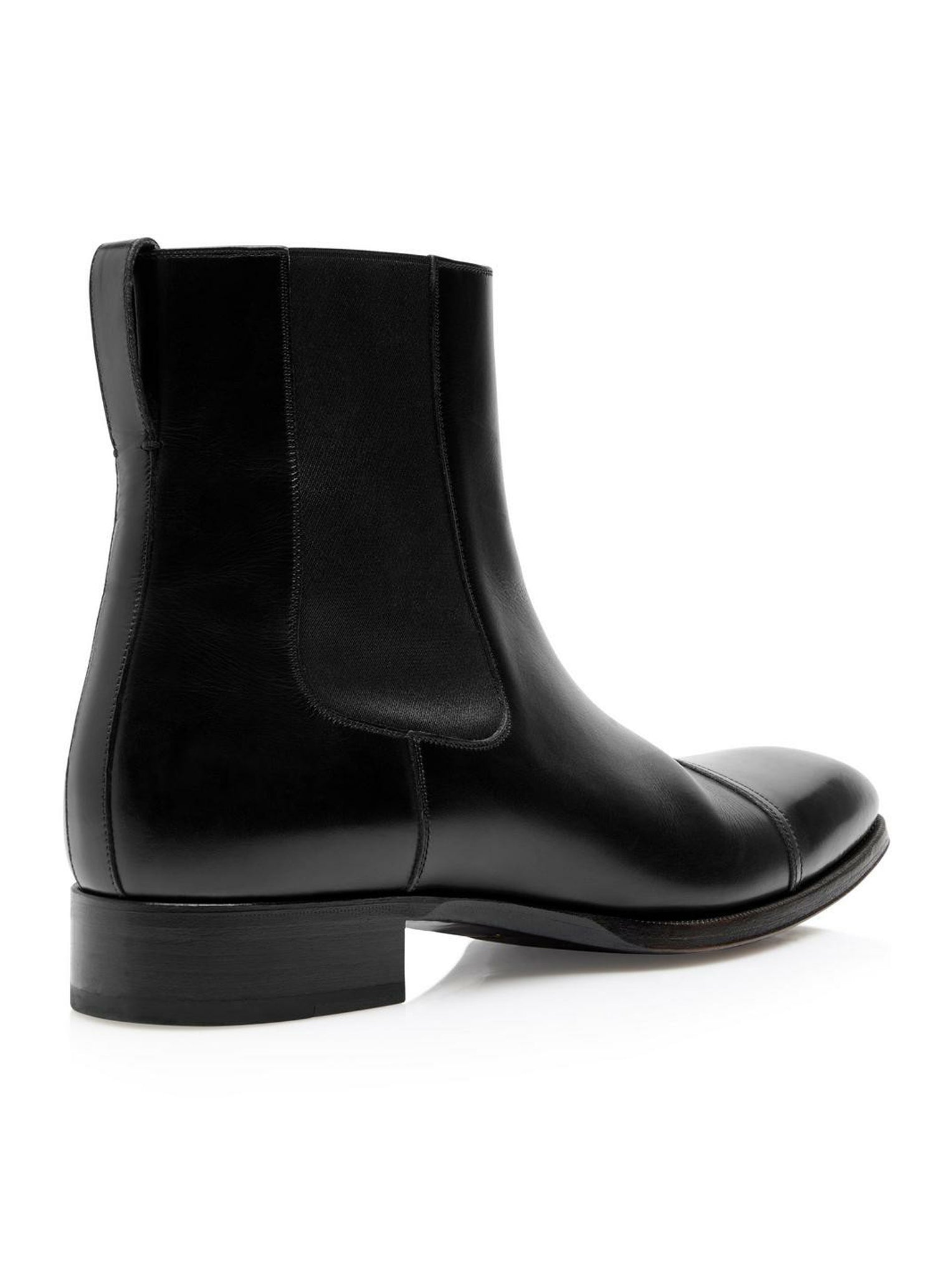 BURNISHED LEATHER ANKLE BOOTS