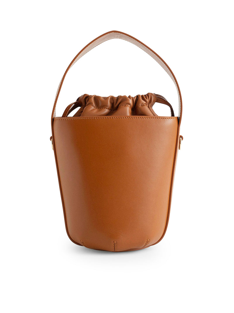 Caramel Quilted Nappa Leather Shoulder Bag