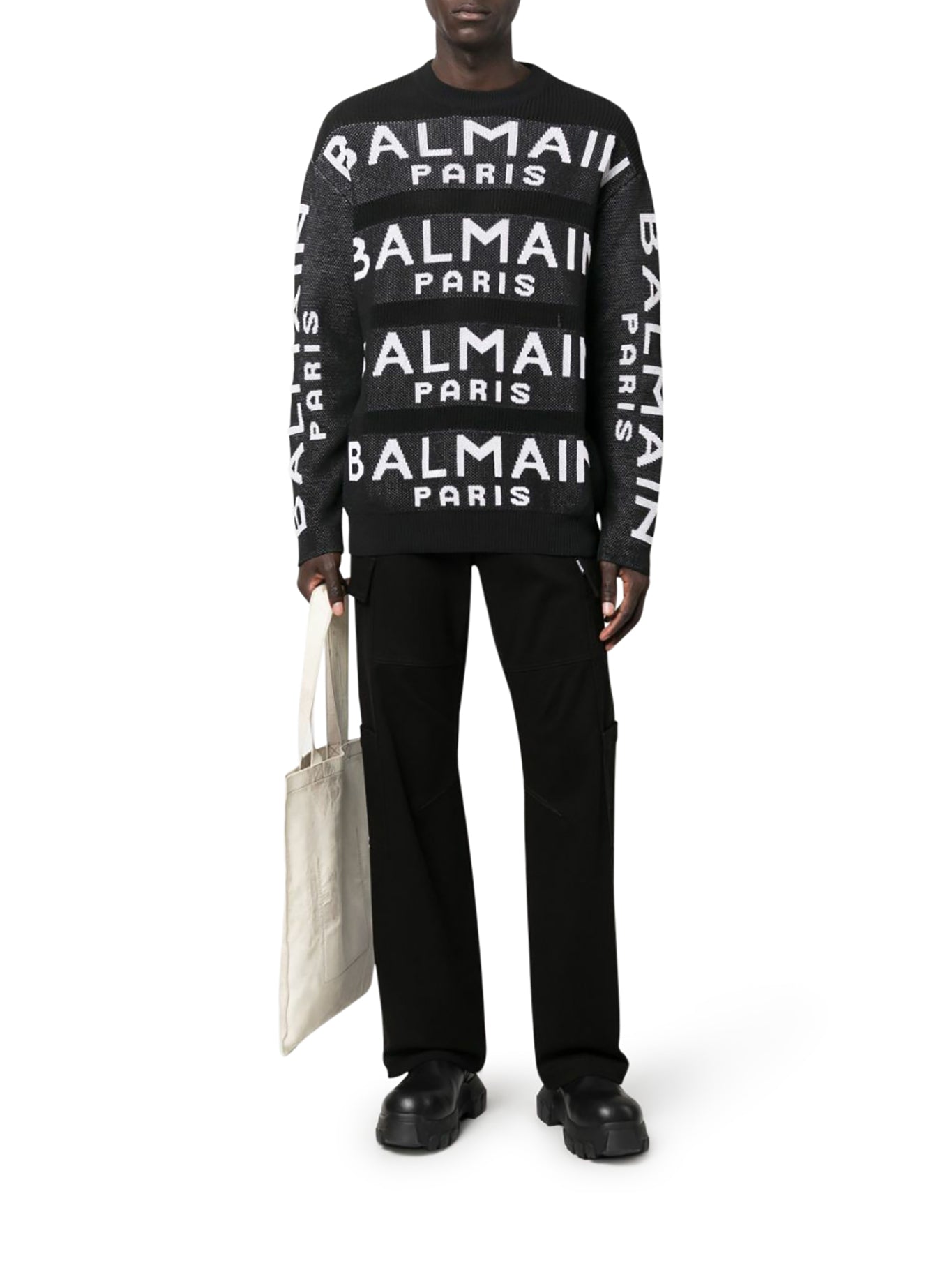 Balmain Blaze Sky Print Shoulder Bag