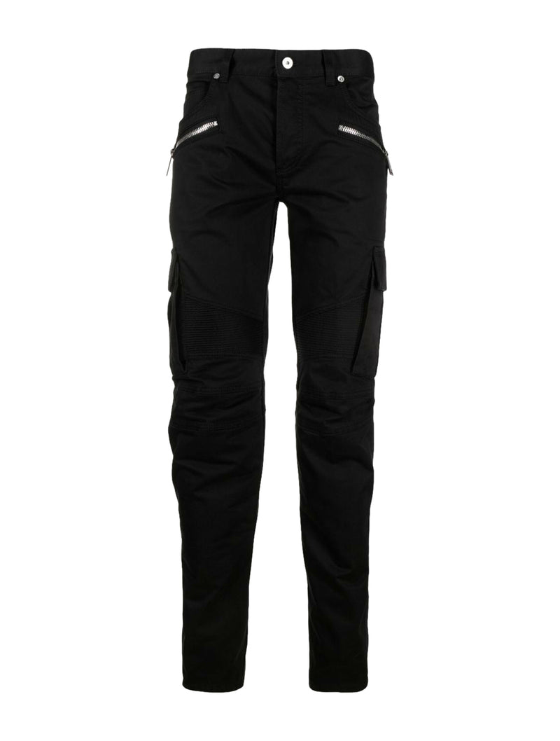 Petite black faux leather skinny trousers | River Island
