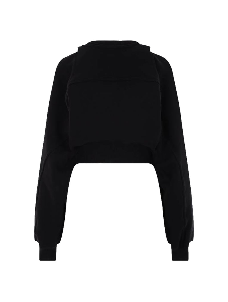 OFF JERSEY CROPPED SWEATSHIRT WITH BOLERO INSERT