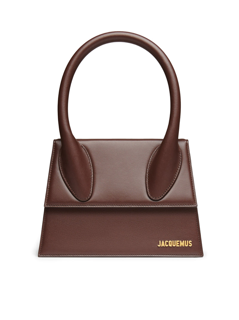 Jacquemus Le Chiquito Y Brown Mini Bag in Gold Hardware