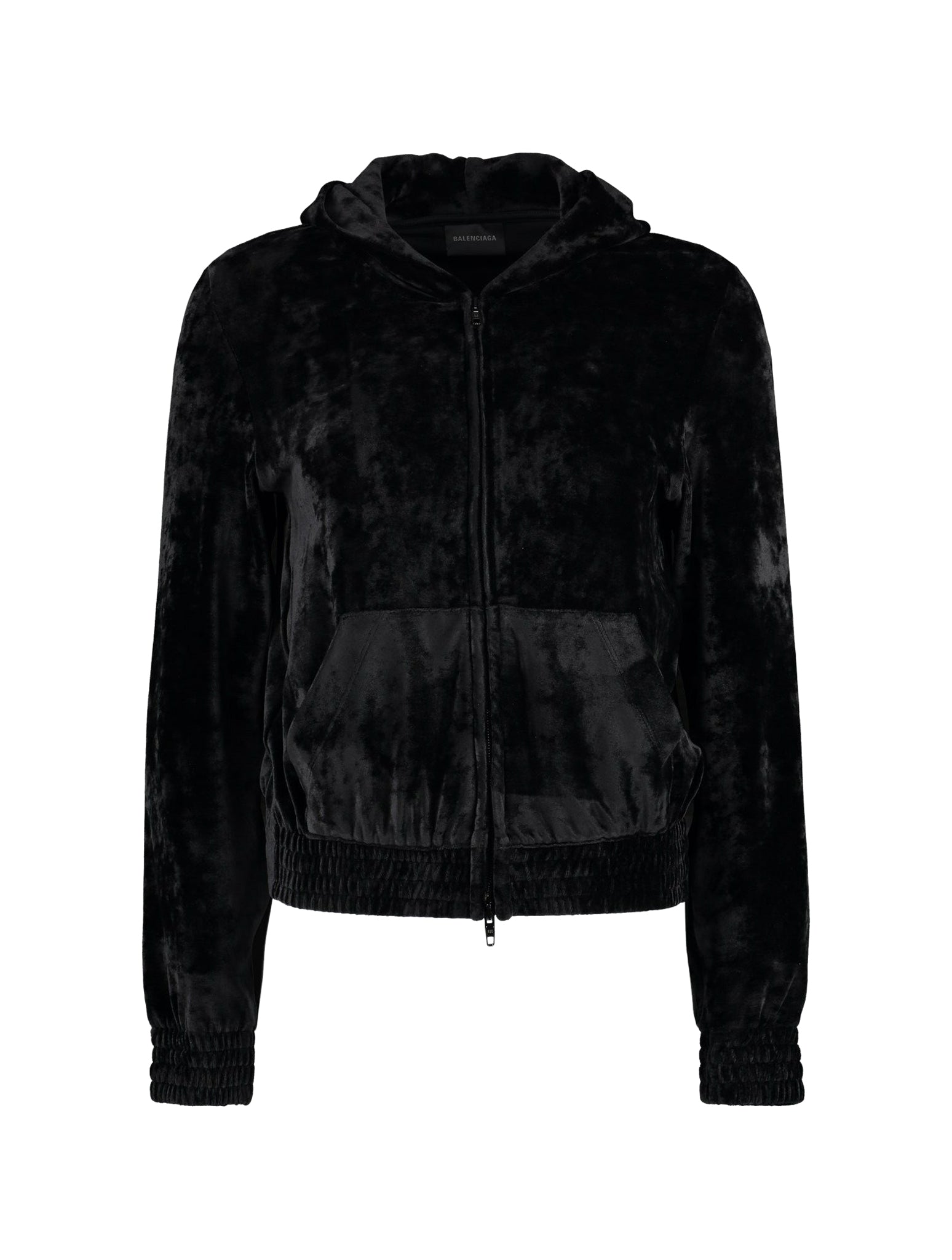 ZIP-UP HOODIE BB PARIS STRASS FITTED FOR WOMEN IN BLACK
